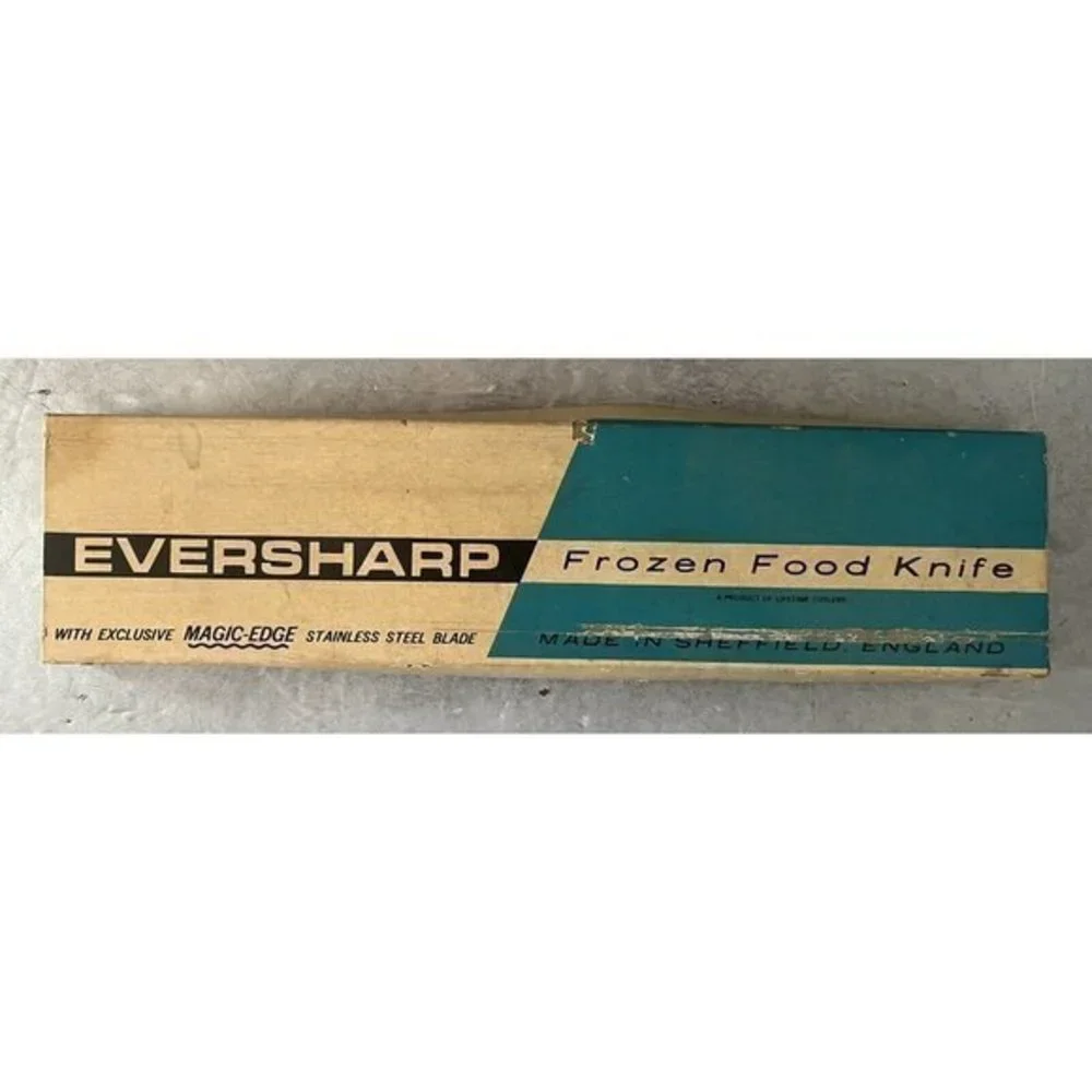 Vtg Ever Sharp Frozen Food Knife In Original Box Magic-Edge‎ Sheffield England